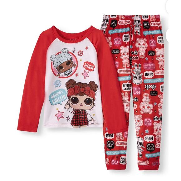 2 SET BUNDLE GIRLS NEW CLOTHING SETS SIZE 4/5 SMALL, LOL PAJAMAS, UNICORN OUTFIT - Picture 3 of 6